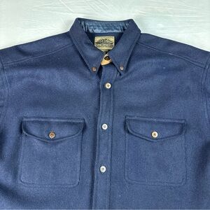 Vintage Flyshacker Men's Navy Wool Jacket Shirt XL